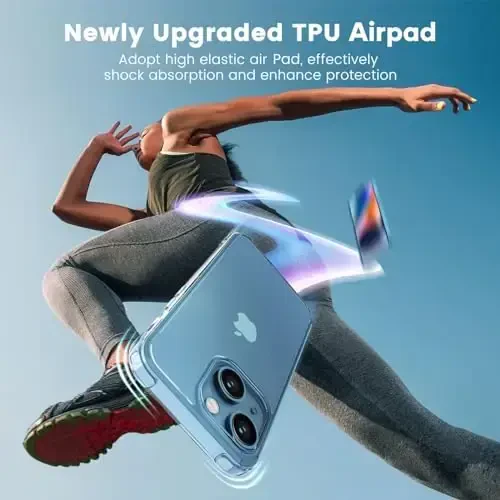 Mkeke for iPhone 14 Case for iPhone 13 Case Clear Transparent Shockproof Bumpers Cases for iPhone 13/14 Phone Case - 5