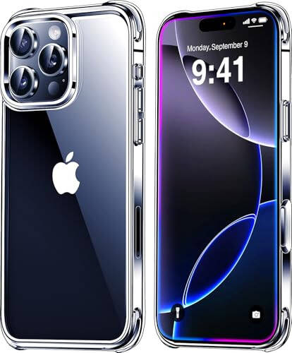 Mkeke for iPhone 16 Pro Case Clear [Not-Yellowing] [Military-Grade Drop Protection] Shockproof Protective Clear iPhone 16 Pro Case Phone Bumper for Apple 6.3 inch 2024 - 1