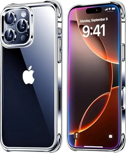 Mkeke for iPhone 16 Pro Max Case Clear [Not-Yellowing] [Military-Grade Drop Protection] Shockproof Protective Clear iPhone 16 Pro Max Case Phone Bumper case for Apple 6.9 inch 2024 