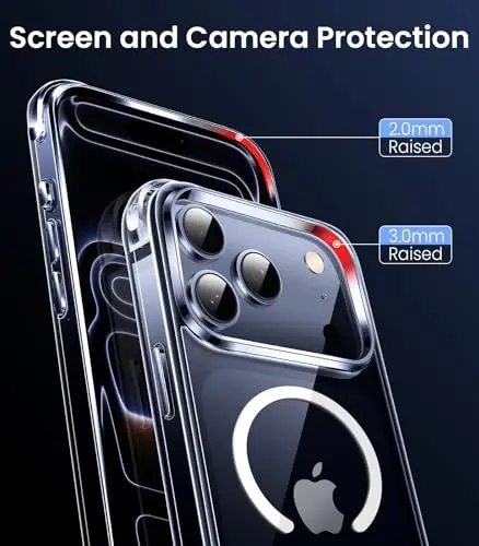 Mkeke for Phone 17 Pro Case Magnetic Clear, Compatible with MagSafe, Military-Grade Protection, Phone Bumper for iPhone 6.3 inch 2025 - 4
