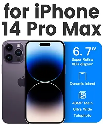 Mkeke iPhone 14 Pro Max uchun shaffof gʻilof, [Sargʻaymaydigan][Harbiy darajadagi tushishdan himoya] zarbga chidamli himoya telefon gʻiloflari 2022 - MKEKE (1)