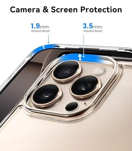 Mkeke iPhone 16 Pro Max uchun magnitli shaffof gʻilof, MagSafe bilan mos, harbiy darajadagi himoya, Apple 6.9 dyuym 2024 uchun telefon bamperi - 5