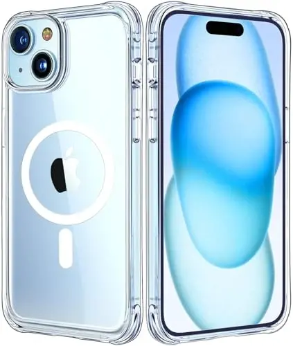 Mkeke iPhone 16 Pro Max uchun magnitli shaffof gʻilof, MagSafe bilan mos, harbiy darajadagi himoya, Apple 6.9 dyuym 2024 uchun telefon bamperi 