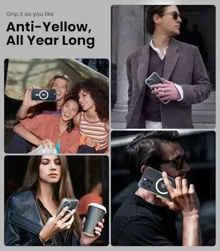 Mkeke iPhone 16 Pro uchun g'ilof Magnitli tiniq, MagSafe bilan mos, Harbiy darajadagi himoya, Apple 6.3 dyuym 2024 uchun telefon bamperi - 7