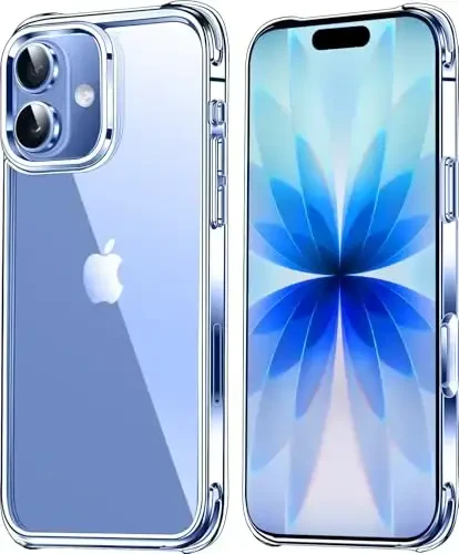 Mkeke iPhone 17 Case Clear bilan mos keladi [Sarg'aymaydigan] [Harbiy darajadagi tushishdan himoya] Zarba o'tkazmaydigan himoya telefon bamperi 6,3 dyuym - MKEKE