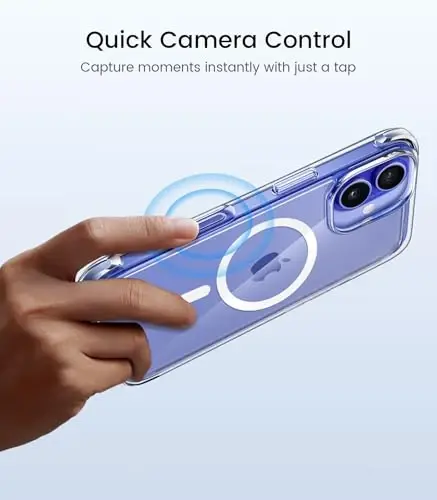 Mkeke Magnetic Designed for iPhone 16 Case Clear, [Magsafe bilan mos] [Sarg'aymaydi] [Harbiy darajadagi tushishdan himoya] Apple iPhone 16 uchun zarbga chidamli bamperli shaffof telefon qutilari 2024 - 5