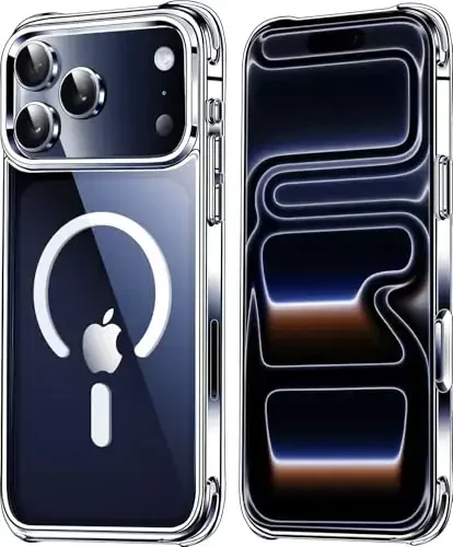 Mkeke Magnetic for iPhone 17 Pro Max Case Clear, [Compatible with MagSafe] [Not Yellowing] [Military-Grade Drop Protection] Phone Bumper for iPhone 6.9 inch 2025 