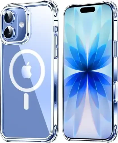 Mkeke Magnetic Clear Case for Phone 17, Compatible with MagSafe, Military-Grade Protection, Phone Bumper 6.3 inch 2025 - 2