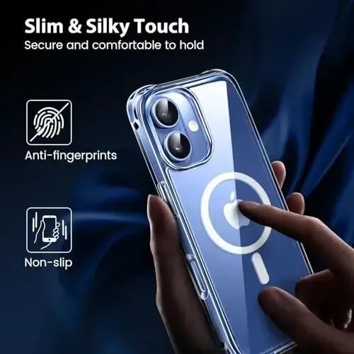 Mkeke Magnetic Clear Case for Phone 17, Compatible with MagSafe, Military-Grade Protection, Phone Bumper 6.3 inch 2025 - 7