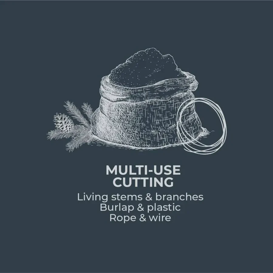 Многофункциональные ножницы Woodland Tools Co. Super Duty, ручные инструменты из нержавеющей стали, садовые ножницы, ножницы для мешков с мульчей, резак для веревок, секатор. 01-1003-100 - 7