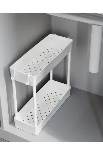 Многофункциональный двухъярусный органайзер для раковины Rafata, подвесной органайзер для ванной, полка для хранения. - 3