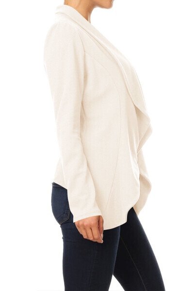 Moa Collection Women's Office Blazer Casual Long Sleeve Solid Open Front Design S-3XL- - FASHIONSTREAM (1)