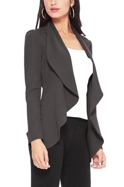 MOA COLLECTION Women's Casual Long Sleeves Open Front Office Wear Solid Blazer Jacket S-3XL - FASHIONSTREAM