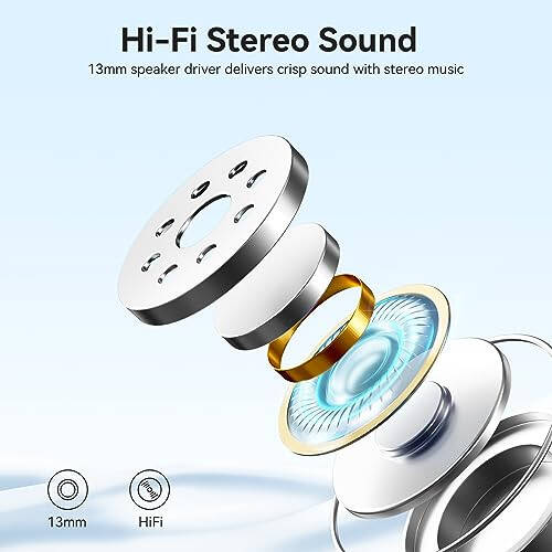 MoBadeety Wireless Earbuds, Bluetooth 5.3 Headphones 40Hrs Playtime Deep Bass Stereo, LED Power Display, Call Noise Canceling Headphones with Mic, IP7 Waterproof Earphones for iOS Android Purple - 6