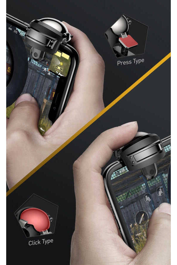 Mobile Phone Game Controller 2-Pack Hold Trigger or Click Button for 2 Different Uses - 2