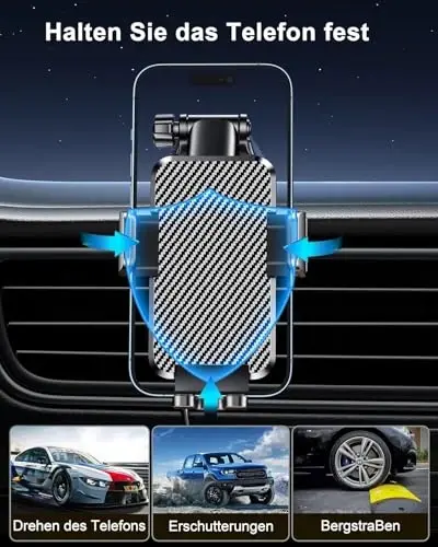 Mobile Phone Holder Car Mobile Phone Holder Car Universal Mobile Phone Holder Car 360° Rotatable Car Mobile Phone Holder Dashboard Windscreen Mobile Phone Holder Car for iPhone Android Smartphone - 3