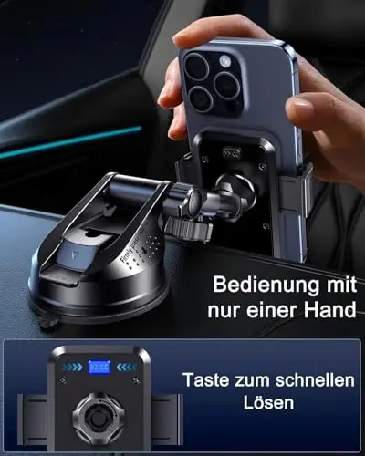 Mobile Phone Holder Car Mobile Phone Holder Car Universal Mobile Phone Holder Car 360° Rotatable Car Mobile Phone Holder Dashboard Windscreen Mobile Phone Holder Car for iPhone Android Smartphone - 4