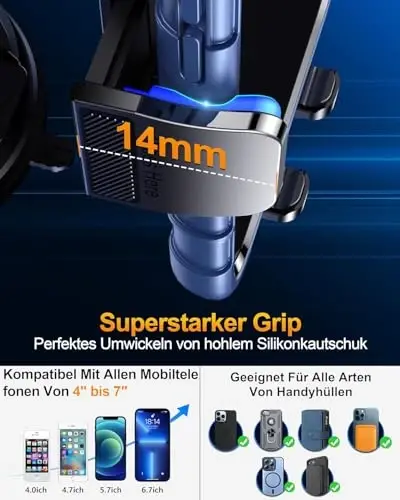 Mobile Phone Holder Car Mobile Phone Holder Car Universal Mobile Phone Holder Car 360° Rotatable Car Mobile Phone Holder Dashboard Windscreen Mobile Phone Holder Car for iPhone Android Smartphone - 6