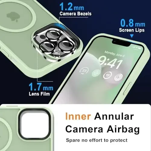 MOCCA Strong Magnetic for iPhone 12 Pro Max Case,[Compatible with Magsafe][Glass Screen Protector+Camera Lens Protector] Slim Thin Shockproof Cover Phone Case for iPhone 12 Pro Max 6.7