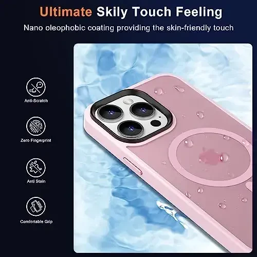 MOCCA Strong Magnetic for iPhone 12 Pro Max Case,[Compatible with Magsafe][Glass Screen Protector+Camera Lens Protector] Slim Thin Shockproof Cover Phone Case for iPhone 12 Pro Max 6.7