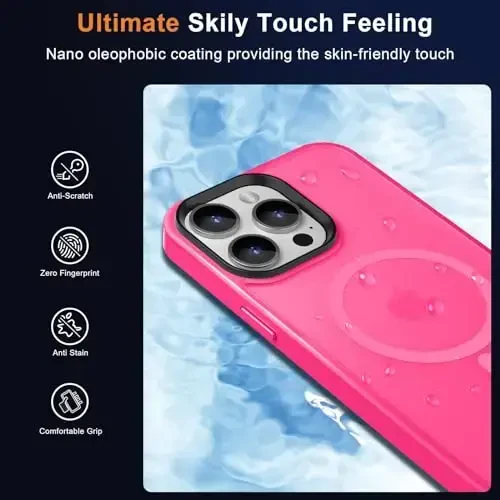 MOCCA Strong Magnetic for iPhone 14 Pro Max Case [Compatible with Magsafe] [10FT Military Grade Protective] Translucent Matte Slim Shockproof Case for iPhone 14 Pro Max 6.7