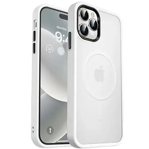 MOCCA Strong Magnetic for iPhone 14 Pro Max Case [Compatible with Magsafe] [10FT Military Grade Protective] Translucent Matte Slim Shockproof Case for iPhone 14 Pro Max 6.7