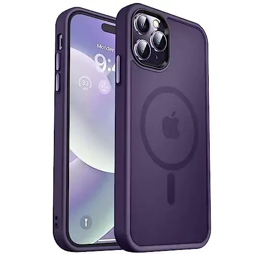 MOCCA Strong Magnetic for iPhone 14 Pro Max Case [Compatible with Magsafe] [10FT Military Grade Protective] Translucent Matte Slim Shockproof Case for iPhone 14 Pro Max 6.7