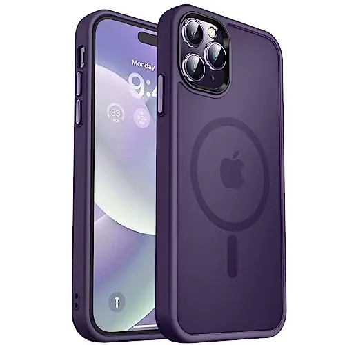 MOCCA Strong Magnetic for iPhone 14 Pro Max Case [Compatible with Magsafe] [10FT Military Grade Protective] Translucent Matte Slim Shockproof Case for iPhone 14 Pro Max 6.7