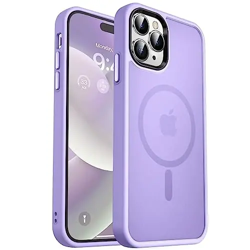 MOCCA iPhone 14 Pro Max uchun kuchli magnitli g‘ilof [Magsafe bilan mos] [10 FT harbiy darajadagi himoya] Yarim shaffof matli ingichka zarbga chidamli g‘ilof iPhone 14 Pro Max 6.7
