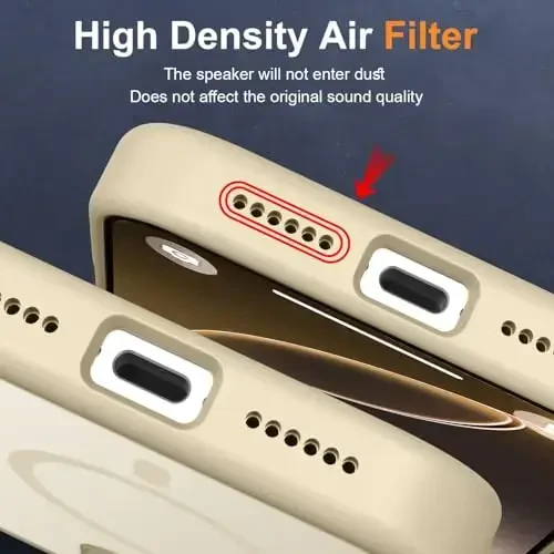 MOCCA iPhone 16 Pro uchun kuchli magnitli telefon g‘ilofi, [Magsafe bilan mos][16FT harbiy darajadagi zarbadan himoya] Yupqa yarim shaffof matli himoya g‘ilofi, iPhone 16 Pro uchun, och tilla - 6