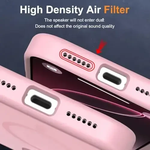 MOCCA iPhone 16 Pro uchun kuchli magnitli telefon qutisi, [Magsafe bilan mos][16FT harbiy darajadagi tushishdan himoya] Yupqa shaffof mat qoplamali himoya qutisi, iPhone 16 Pro uchun pushti - 6