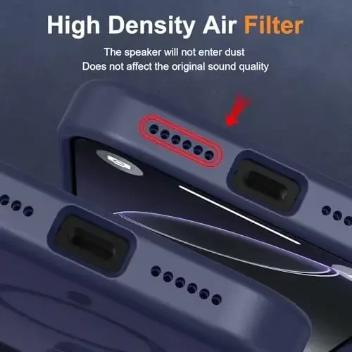 MOCCA iPhone 16 Pro uchun kuchli magnitli telefon qutisi, [Magsafe bilan mos][16FT harbiy darajadagi tushishdan himoya] Yupqa yarim shaffof mat qoplamali himoya qutisi, iPhone 16 Pro uchun quti, to'q ko'k - 6