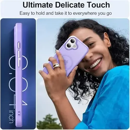 MOCCA iPhone 16 uchun kuchli magnitli g'ilof, [Magsafe bilan mos keladi][16FT harbiy standartga mos tushishdan himoya] Yupqa shaffof mat qoplamali himoya g'ilofi iPhone 16 telefon g'ilofi 6.1