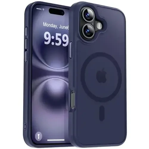 MOCCA iPhone 16 uchun kuchli magnitli g‘ilof, [Magsafe bilan mos][16 FT harbiy darajadagi zarbadan himoya] iPhone 16 telefon g‘ilofi 6.1