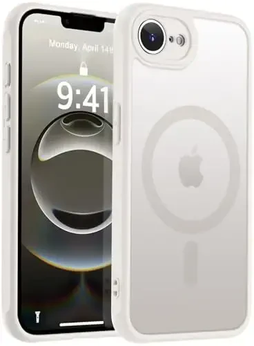 MOCCA Strong Magnetic for iPhone 16e Case [Compatible with Magsafe] [Full Camera Protection] Slim Translucent Matte Shockproof Cover for iPhone 16e Phone Case 6.1'',Stone - 1