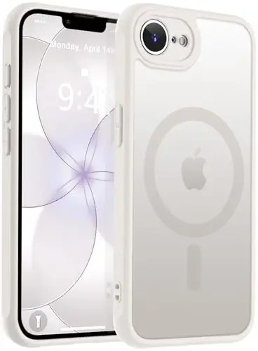MOCCA Strong Magnetic for iPhone 16e Case [Compatible with Magsafe] [Full Camera Protection] Slim Translucent Matte Shockproof Cover for iPhone 16e Phone Case 6.1'',Stone - 1