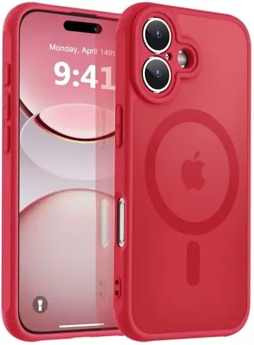 MOCCA iPhone 17 için Manyetik Kılıf, (Magsafe Uyumlu) (16FT Askeri Sınıf Koruma) Tam Kamera Koruması Parmak İzi Önleyici İnce Yarı Saydam Mat Telefon Kılıfı 6.3