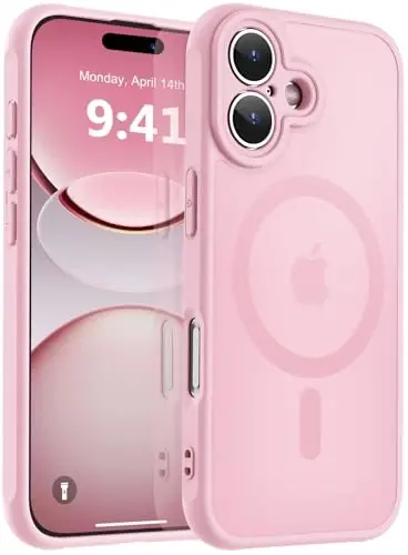 MOCCA iPhone 17 için Manyetik Kılıf, (Magsafe Uyumlu) (16FT Askeri Sınıf Koruma) Tam Kamera Koruması Parmak İzi Önleyici İnce Yarı Saydam Mat Telefon Kılıfı 6.3