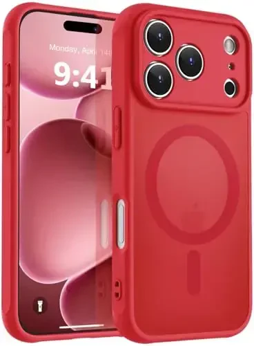 MOCCA Magnetic for iPhone 17 Pro Case, (Compatible with Magsafe) (16FT Military Grade Protection) Full Camera Protection Anti-Fingerprint Slim Translucent Matte Phone Cover 6.3