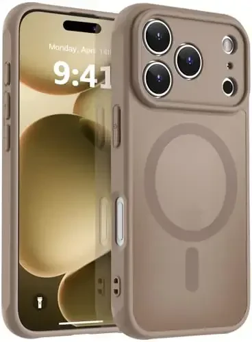MOCCA Magnetic for iPhone 17 Pro Max Case, (Compatible with Magsafe) (16FT Military Grade Protection) Full Camera Protection Anti-Fingerprint Slim Translucent Matte Phone Cover 6.9