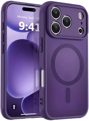 MOCCA Magnetic for iPhone 17 Pro Max Case, (Compatible with Magsafe) (16FT Military Grade Protection) Full Camera Protection Anti-Fingerprint Slim Translucent Matte Phone Cover 6.9