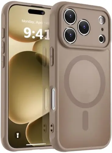 MOCCA Magnetic for iPhone 17 Case, (Compatible with Magsafe) (16FT Military Grade Protection) Full Camera Protection Anti-Fingerprint Slim Translucent Matte Phone Cover 6.3