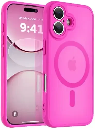 MOCCA Magnetic for iPhone 17 Case, (Magsafe bilan mos) (16FT Harbiy darajadagi himoya) To'liq kamera himoyasi Barmoq izlariga qarshi Ingichka shaffof matli telefon qopqog'i 6.3