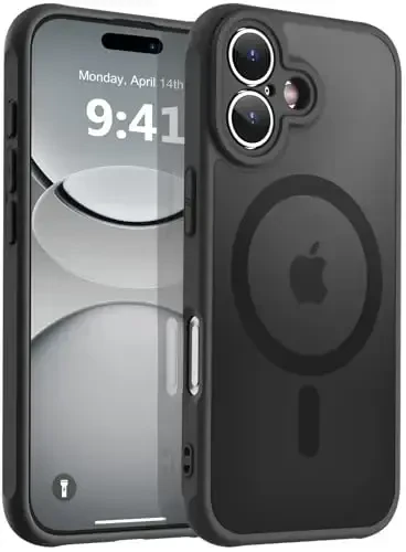 MOCCA Magnetic for iPhone 17 Case, (Magsafe bilan mos) (16FT harbiy darajadagi himoya) To'liq kamera himoyasi Barmoq izlariga qarshi Ingichka yarim shaffof matli telefon qopqog'i 6.3