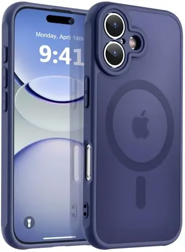 MOCCA Magnetic for iPhone 17 Case, (Magsafe bilan mos keladi) (16FT harbiy darajadagi himoya) To'liq kamera himoyasi Barmoq izlariga qarshi Yupqa shaffof mat telefon qopqog'i 6.3