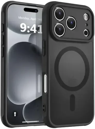 MOCCA Magnetic for iPhone 17 Pro Max Case, (Compatible with Magsafe) (16FT Military Grade Protection) Full Camera Protection Anti-Fingerprint Slim Translucent Matte Phone Cover 6.9