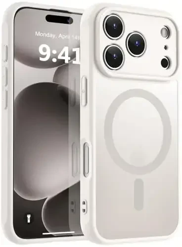 MOCCA Magnetic for iPhone 17 Pro Max Case, (Compatible with Magsafe) (16FT Military Grade Protection) Full Camera Protection Anti-Fingerprint Slim Translucent Matte Phone Cover 6.9