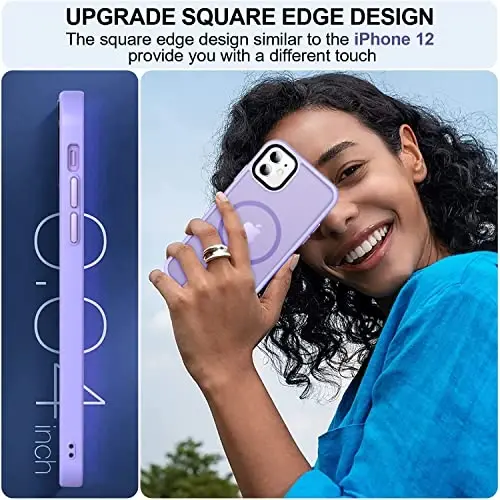 MOCCA Magnetic Shockproof for iPhone 11 Case,Light Purple | 10ft Drop | Compatible with MagSafe | w/ Screen & Lens Protectors | Anti-Slip Matte | Raised Camera & Screen Lip | Ultra-Slim - 6