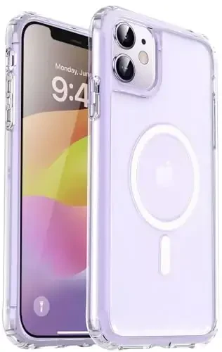 MOCCA Strong Magnetic for iPhone 12 Case/12 Pro Case, [Anti Yellowing][Compatible with Magsafe][Mil-Grade Drop Protection] Slim Thin Shockproof Protective Phone Case for iPhone 12/12 Pro 6.1”, Clear - MOCCA