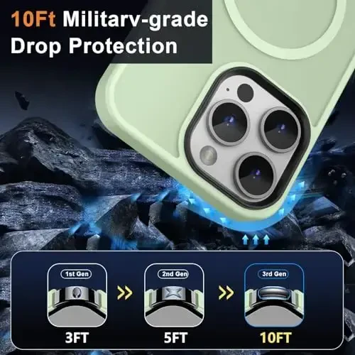 MOCCA Strong Magnetic for iPhone 12 Pro Max Case, [Compatible with Magsafe] [Glass Screen Protector+Camera Lens Protector] Slim Thin Shockproof Cover Phone Case for iPhone 12 Pro Max 6.7